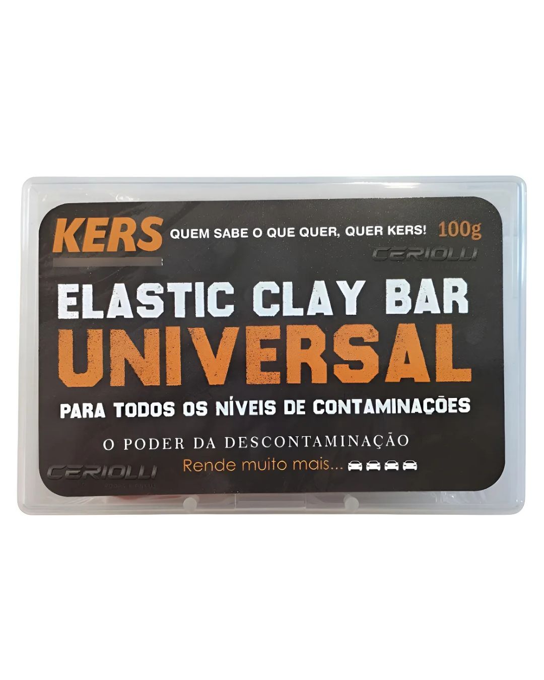 15493830026-kers-claybar-universal-100g-jpg.jpg CLAYBAR UNIVERSAL 100G ELASTIC - BARRA LIMPADORA - Imagem 1