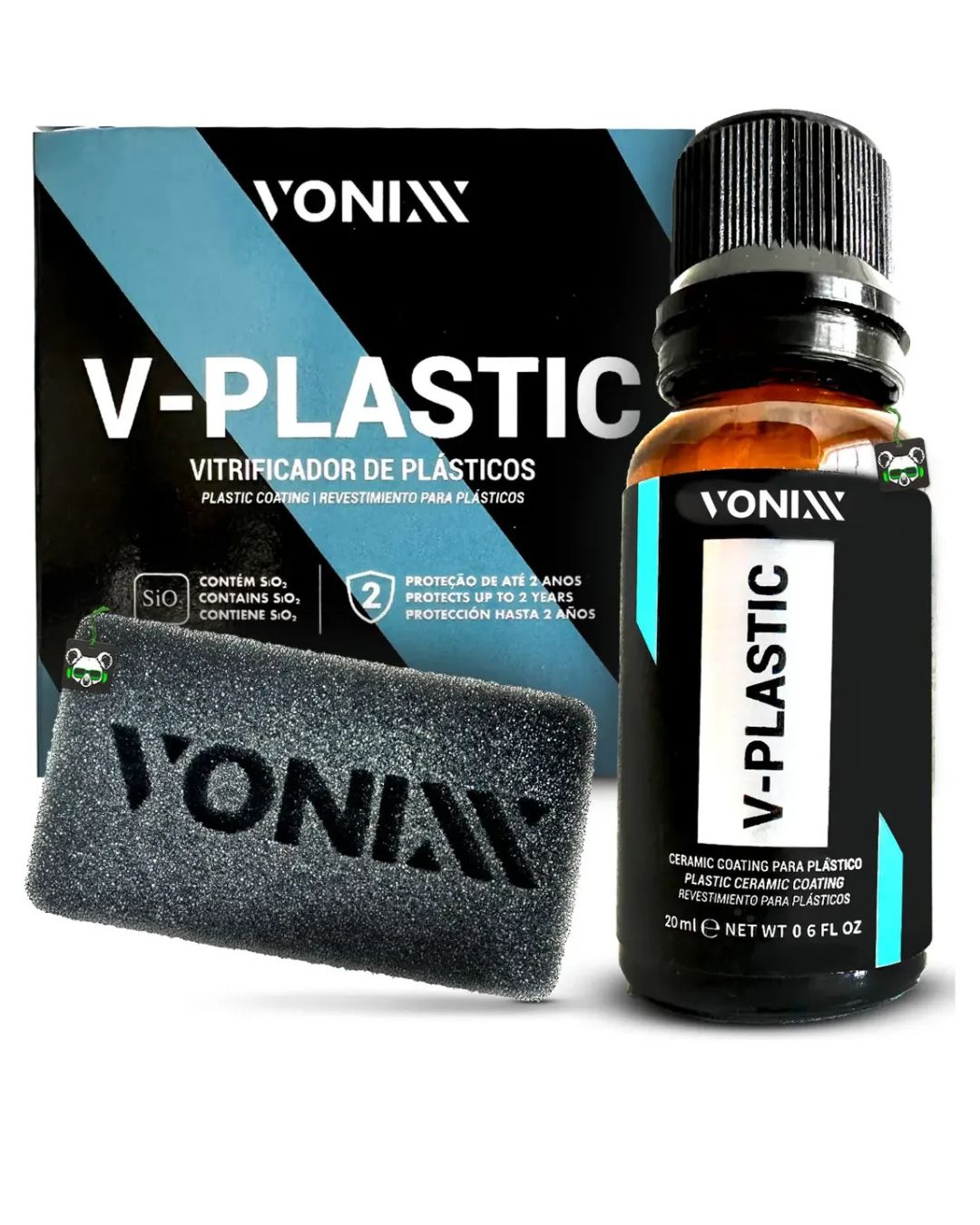 15525015037-v-plastic-vonixx-20ml-vitrificador-de-plasticos-protecao-uv-jpg.jpg V-PLASTIC 20ML - Imagem 1